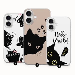 Cute Pet Cat Phone Case Kitten Cover for iPhone 16 Pro Max