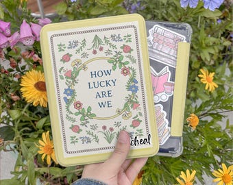 How Lucky Are We – Cute Clear Back Case for Kindle Paperwhite 11th/12th Gen & Kobo Clara, Auto Sleep/Wake, Colorsoft 2024, School Gift