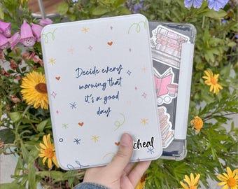 Custom Clear Back Case for Kindle Paperwhite 11th/12th Gen 6.8"/7", Kobo Clara Color, Auto Sleep/Wake, Colorsoft 2024, Back to School Gift