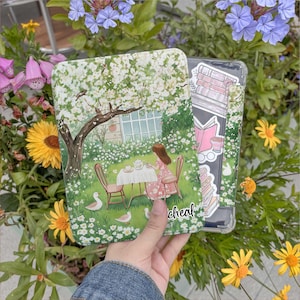 Spring Reverie Hülle anpassbar für 11th/12th Kindle Paperwhite & Kobo Clara Color, Crystal Clear Back Case,Auto Sleep/Wake Geschenk für Reader
