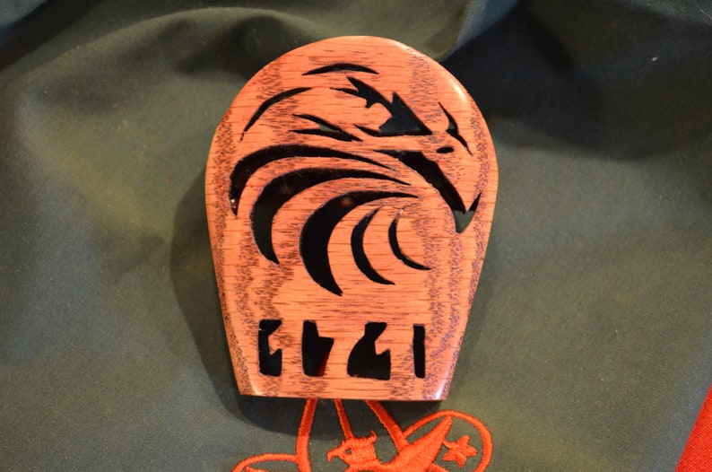 Custom Made Boy Scout Neckerchief Slide With Unit Number Solid Etsy