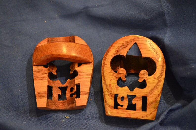 Custom Made Boy Scout Neckerchief Slide With Unit Number Solid Etsy