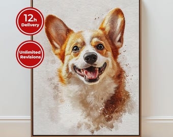 Aangepast huisdierportret van foto huisdier herdenkingscadeau Gepersonaliseerde hond of kat schilderij aandenken voor herdenking huisdierverlies