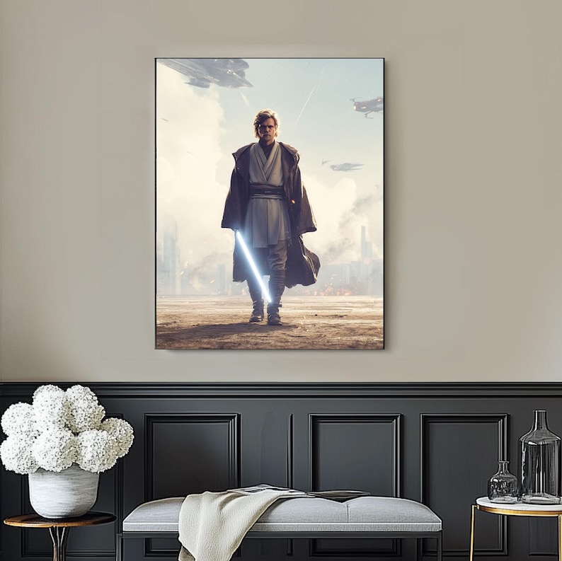 Justiss Custom Jedi Knight Portrait Personalized Star Wars Gift for Him ...