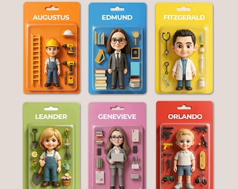 Personalized Action Figure Portrait custom cartoon photo art  AI action figure gift photo to toy figure custom doll portrait fun bday gift