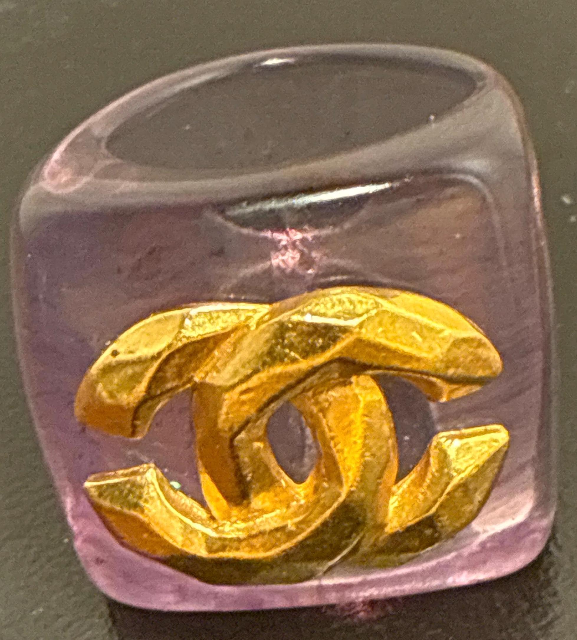 Chanel Acrylic Ring - Etsy