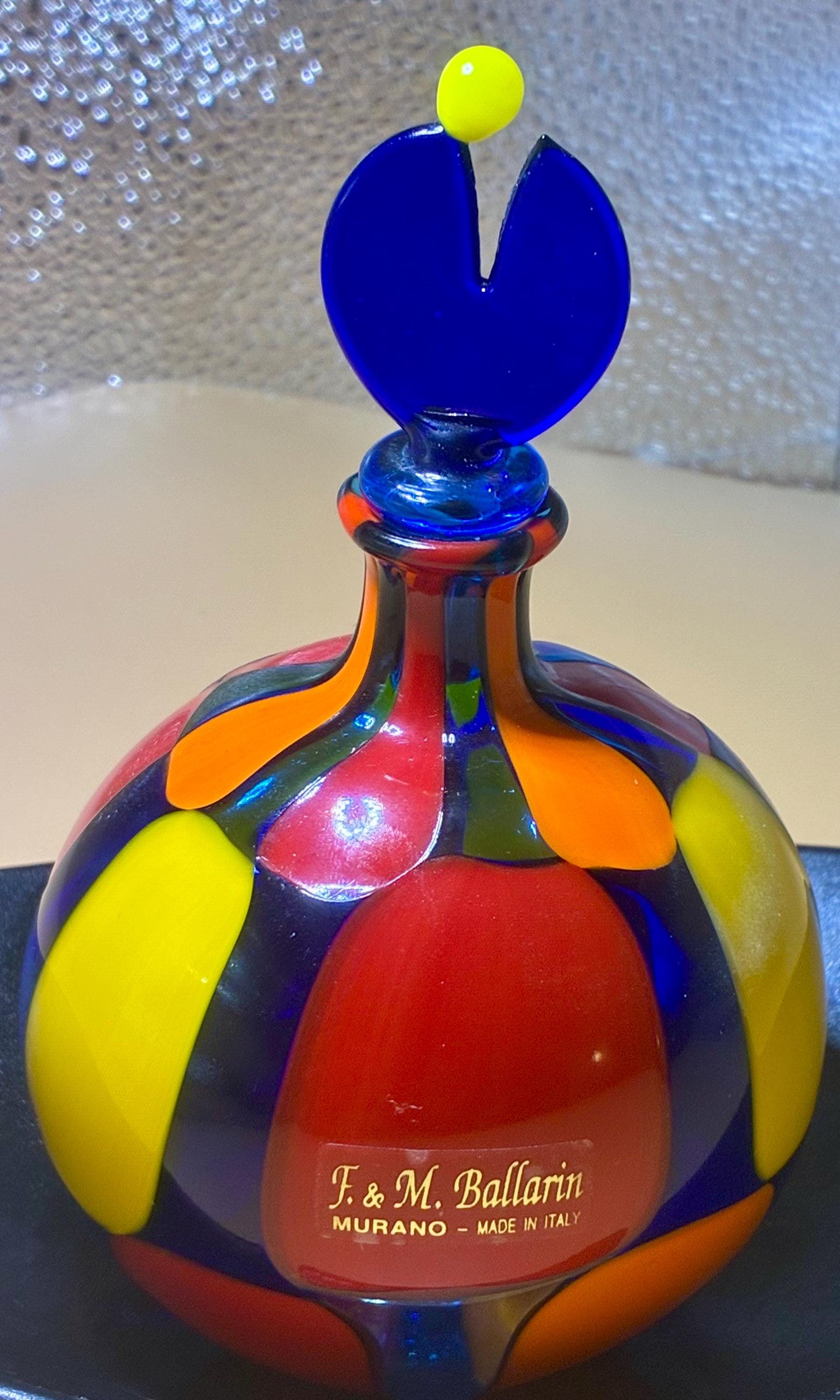 F&M Ballarin Murano Hand-blown Art Glass Perfume Bottle - Etsy