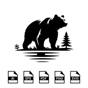 Bear svg | Nature-Themed Clipart | Instant Download | Outdoor Wildlife Clipart | T-Shirt Design | Wildlife svg | SVG/PNG/EPS Files