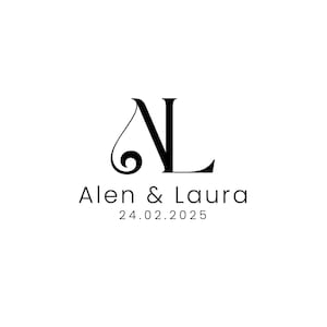AL initials | wedding monogram, modern monogram, wedding initials, premade logo, Modern Wedding Logo, couple initial names, AL letter logo