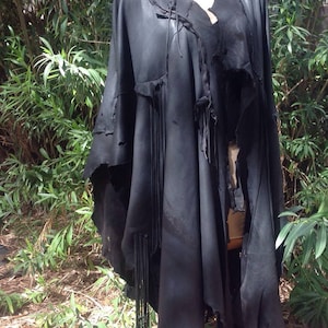leather cape coat