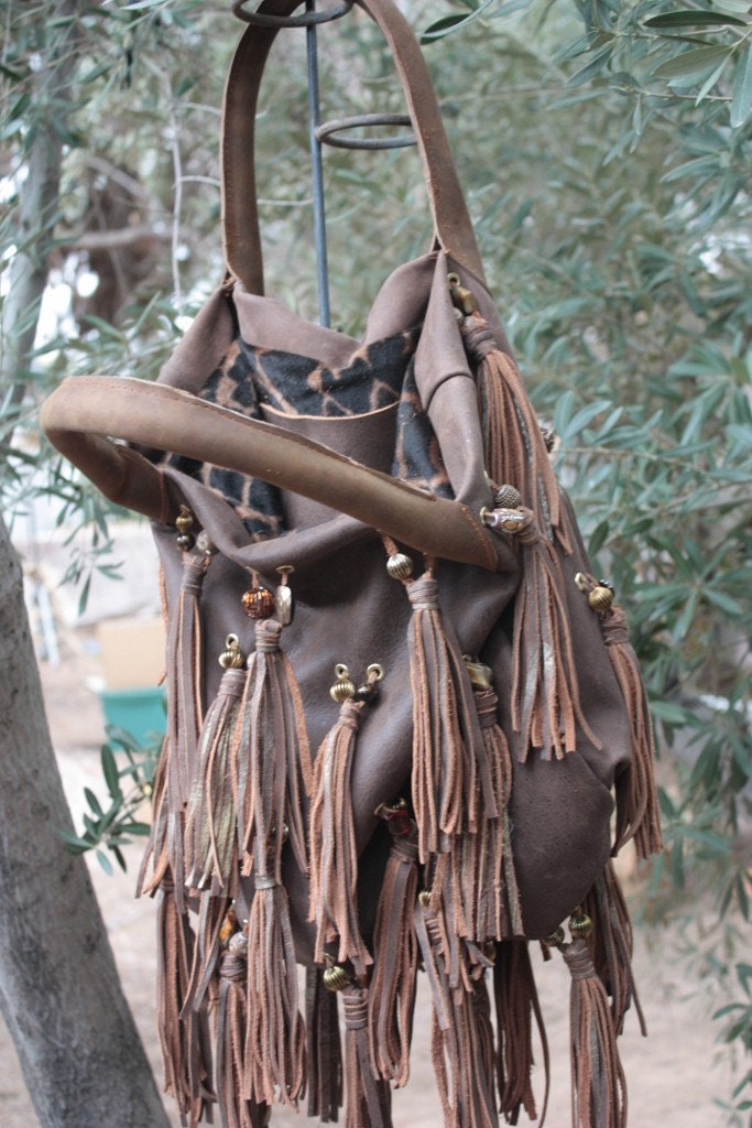 Showdiva Designs special Order Dramatic Distressed Leather Handbag Tote ...
