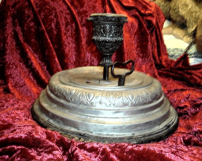 Antique German Revolving Musical Christmas Tree Stand Rotates and Music
