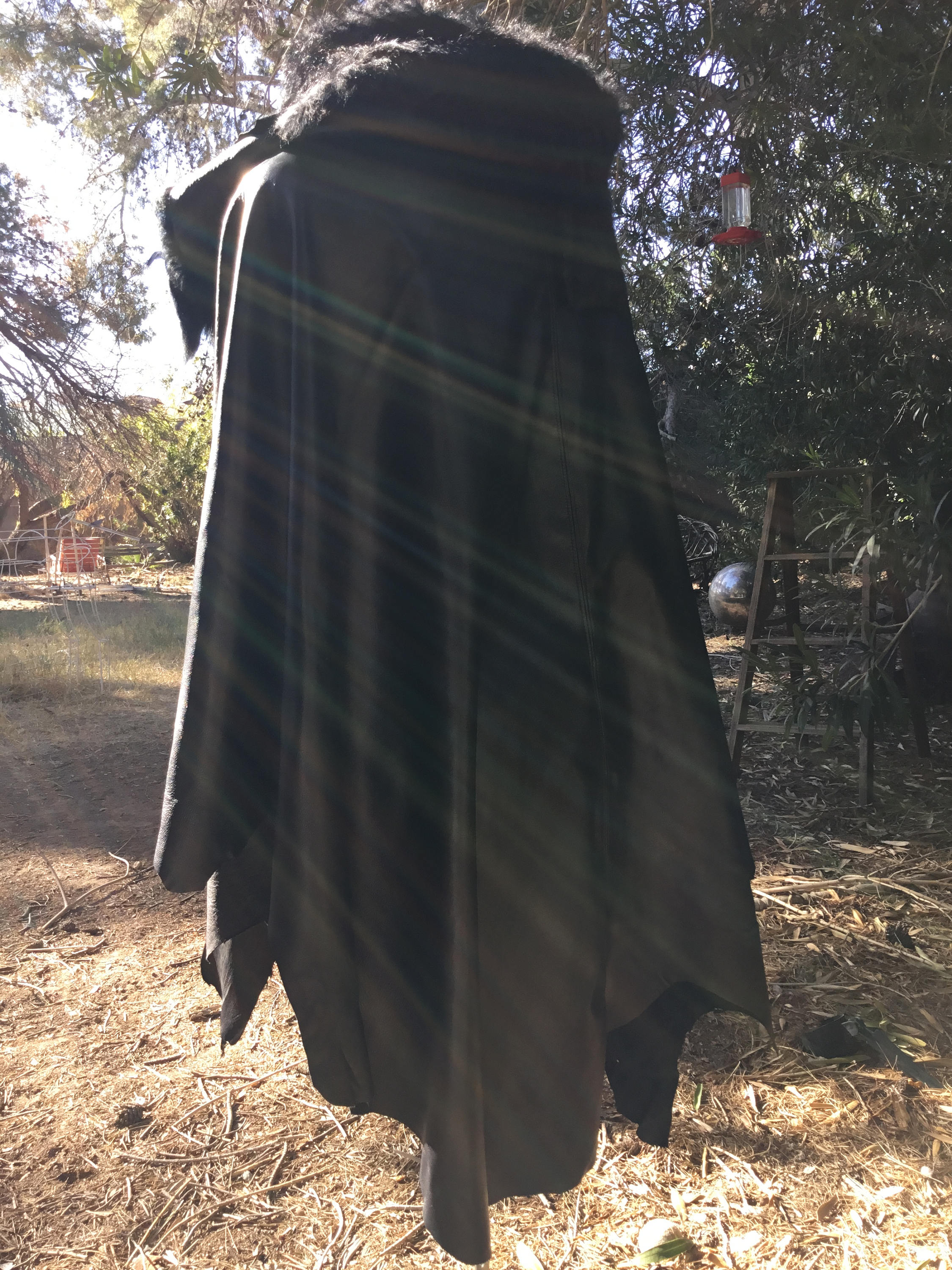 Showdiva Designs Asymmetrial Leather Cape Coat Poncho Fringe