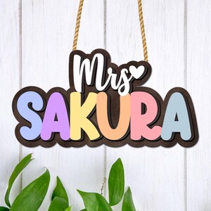 Personalized Teacher 3D Name Door Sign,Classroom Door Hanger,Teacher Appreciation Gift,Thank You Gift For Teacher,Back To School Gifts