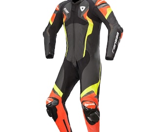 Custom CE Armour Motorcycle Racing Suit - Atem V4 One Pieces Motorcycle Leathers Hand Made