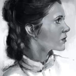 Princess Leia, 8.5&quot;x11&quot; Carrie Fisher Art Print
