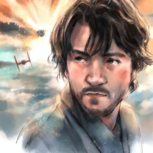 Aldhani, Cassian Andor, Diego Luna 8.5x11 art print