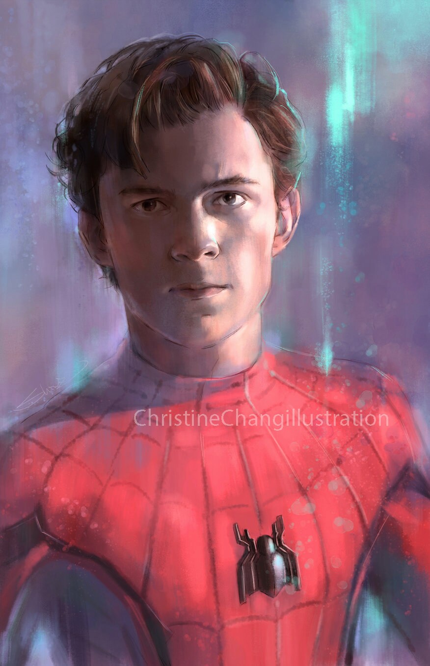 spider man tom holland 11x17 art print etsy