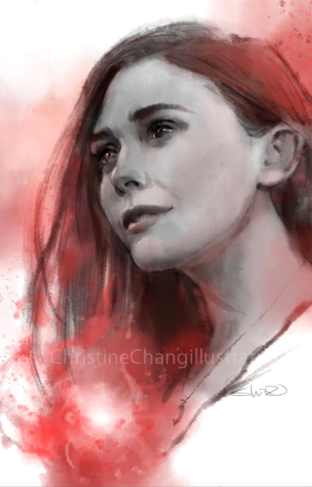 Scarlet Witch, Wanda Maximoff, Elizabeth Olsen 11"x17" Art Print - Etsy