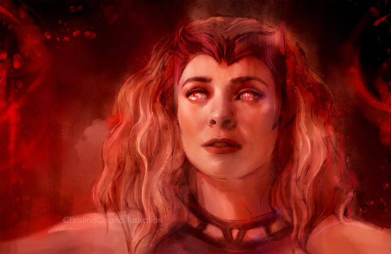 Wanda and the Darkhold 11x17 Art Print - Etsy