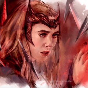 Wanda in the mirror dimension 8.5&quot;x11&quot; art print