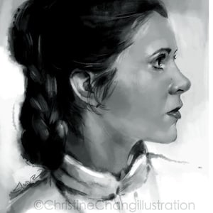 Princess Leia, Carrie Fisher Art Print