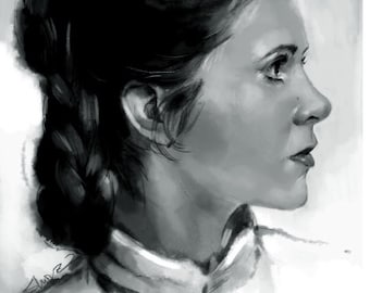 Princess Leia, Carrie Fisher Art Print