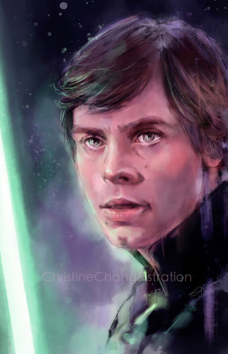 Luke Skywalker Return of the Jedi 11x17 art Etsy