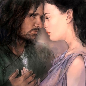 Trust us, Evenstar, 11&quot;x17&quot; Aragon and Arwen Art Print