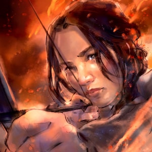 Girl on Fire, Katniss Everdeen Art print
