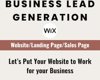 Custom WIX Website Design Service: Landing Page, E-Commerce, Sales Page