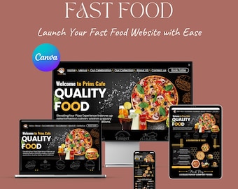 Fast Food Canva Website Template – Ready to Launch in Minutes with Easy Customization