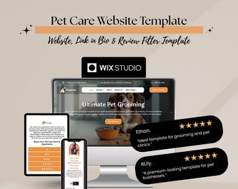 Pet Care Wix Studio Website Template for Pet Sitting, Dog Walking, Grooming Services