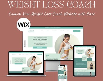 WeightLoss Coach Website Template – Wix Design for Nutritionists, Fitness & Wellness Coaches