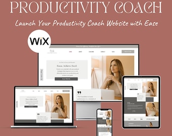 Productivity Coach Website Template – Wix Design for Coaches, Mentors & Online Programs