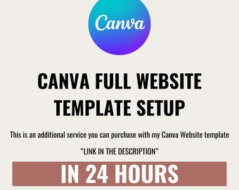 Canva Website Template Setup & Customization with Premade Template – Get Online in 24 Hours!