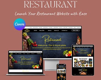 Restaurant Canva Website Template – Ready to Launch in Minutes with Easy Customization