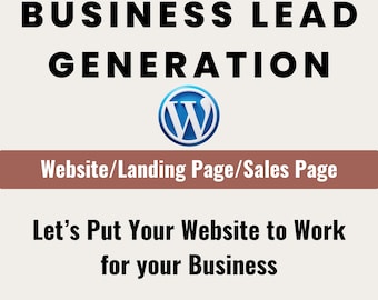 Custom WordPress Website Design Service: Landing Page & Sales Page