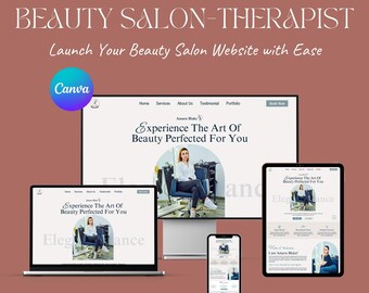 Beauty Salon Canva Website Template