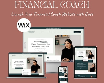 Financial Coach Website Template – Wix Design for Money, Business & Life Coaches