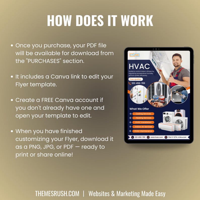 HVAC services flyer
