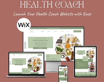 Health Coach Website Template – Wix Design for Wellness, Nutrition & Fitness Coaches