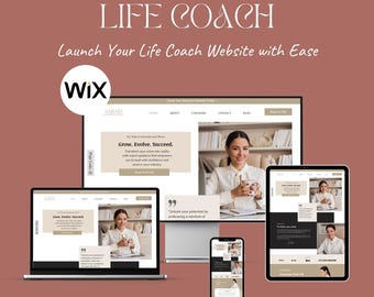 Life Coach Website Template – Wix Design for Coaches, Mentors & Personal Growth Experts