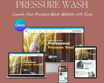 Pressure Wash Canva Website Template – Ready to Launch in Minutes with Easy Customization