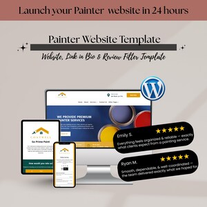 Maler Website Vorlage - Divi WordPress Theme für Malerbetriebe, Bauunternehmer & Haushaltsdienste