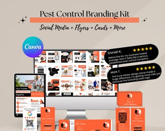 Pest Control Branding Kit | Canva Templates for Pest Control & Exterminator Businesses