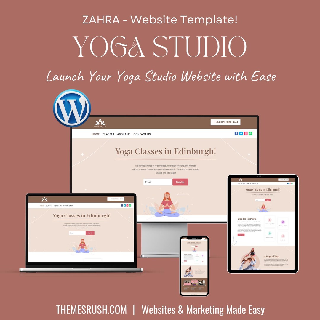Yoga Studio Website Template Divi Wordpress Theme For Yoga Teachers