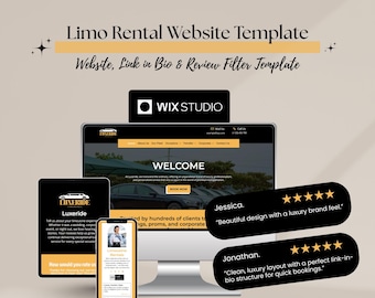 Limo Rental Wix Studio Template for Chauffeur, Airport Transfer & Car Service