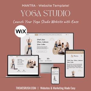 Yoga Website Template: WIX Design - Mantra Theme (24 Hour Setup Available