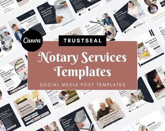 Notary Social Media Templates - Ready-to-Post Canva Designs for Instagram & Facebook